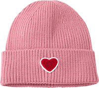 Hoed met hartjesapplicatie, roze, maat 52/53, 1 stuk