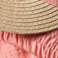 Mütze mit Schild & Musselintuch, rosa, Gr. 52/53, 1 St PUSBLU