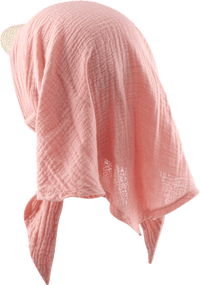 Mütze mit Schild & Musselintuch, rosa, Gr. 52/53, 1 St PUSBLU