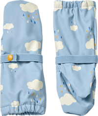 Regenhandschuhe mit Futter & Wolken-Muster, blau, Gr. 2, 1 St