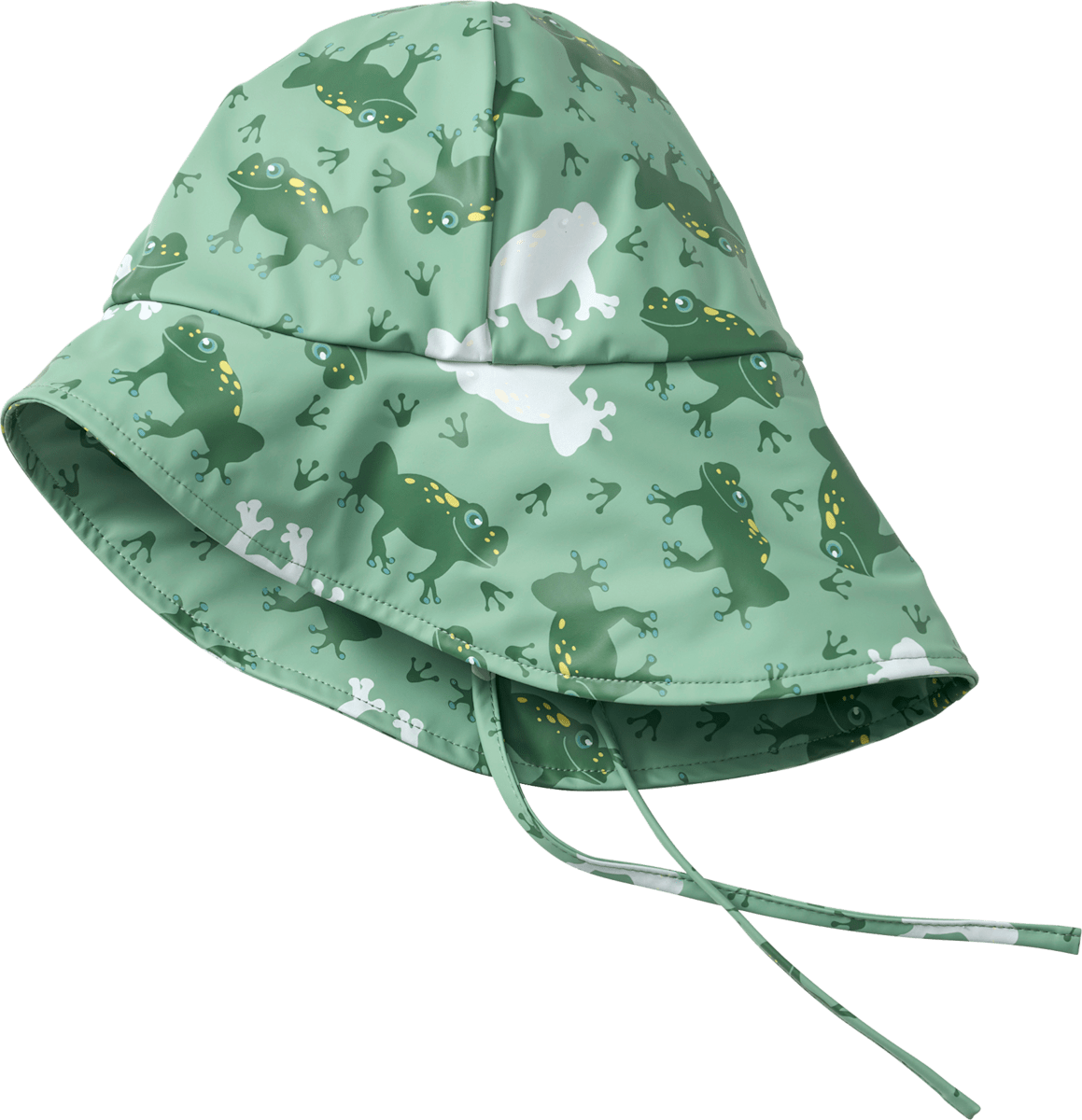 PUSBLU Regenhut mit Farbwechsel-Frosch-Muster, grün, Gr. 50/51, 1 St