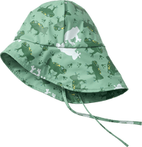 PUSBLU Regenhut mit Farbwechsel-Frosch-Muster, grün, Gr. 50/51, 1 St