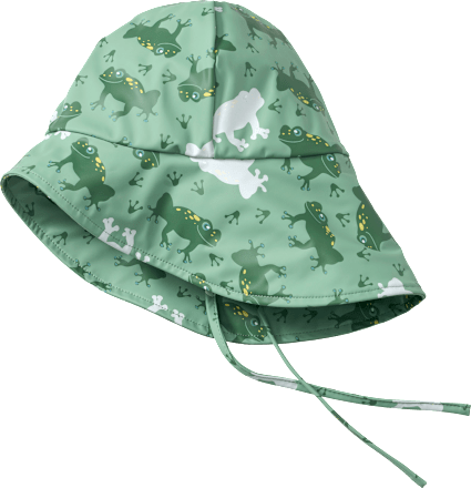 Regenhut mit Farbwechsel-Frosch-Muster, grün, Gr. 52/53, 1 St