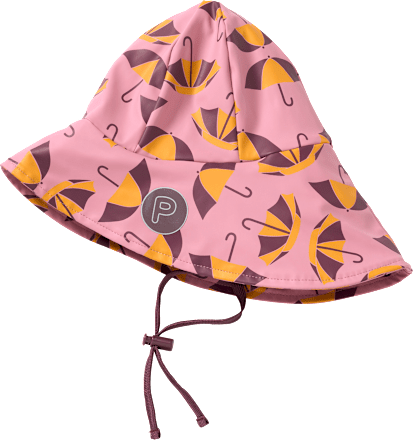 Regenhoed met voering en paraplupatroon, roze, maat 50/51, 1 stuk