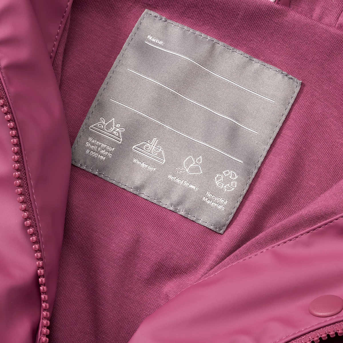 PUSBLU Regenjacke, lila, Gr. 134/140
