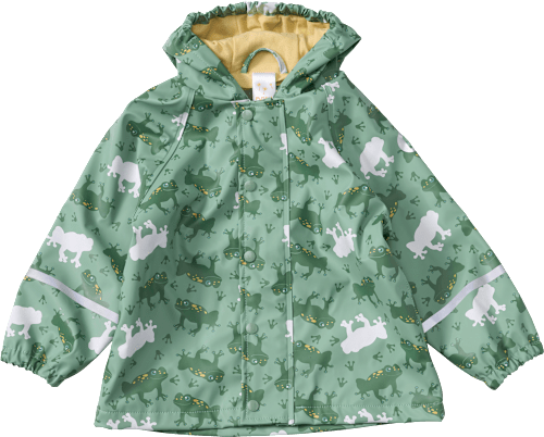 Regenjacke mit Farbwechsel-Frosch-Muster, grün, Gr. 98/104, 1 St