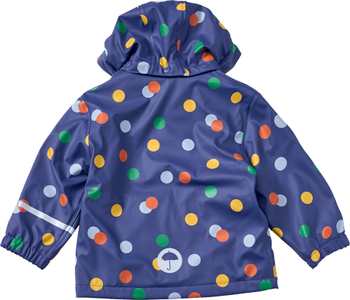 Regenjacke mit Fleece-Futter & Punkte-Muster, blau, Gr. 86/92, 1 St