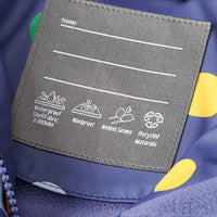 Regenjacke mit Fleece-Futter & Punkte-Muster, blau, Gr. 86/92, 1 St
