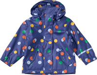 Regenjacke mit Fleece-Futter & Punkte-Muster, blau, Gr. 86/92, 1 St