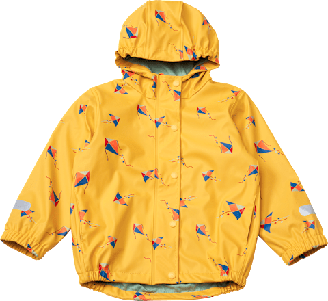 Regenjacke mit Futter & Drachen-Muster, gelb, Gr. 110/116, 1 St