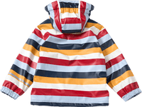 Regenjacke mit Futter & Streifen-Muster, rot & blau & gelb, Gr.  110/116, 1 St