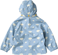 Regenjacke mit Futter & Wolken-Muster, blau, Gr. 110/116, 1 St