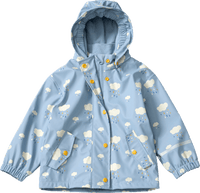 Regenjas met voering en wolkenpatroon, blauw, maat 86/92, 1 stuk