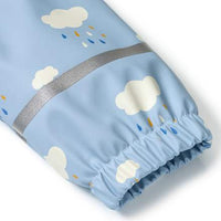 Regenjas met voering en wolkenpatroon, blauw, maat 86/92, 1 stuk