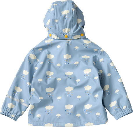 Regenjacke mit Futter & Wolken-Muster, blau, Gr. 98/104, 1 St