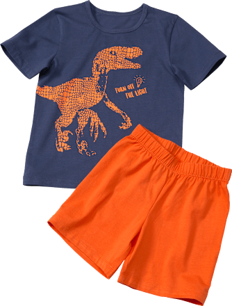 Schlafanzug mit Glow-in-the-Dark Dino Print, blau & rot, Gr. 92, 1 St PUSBLU