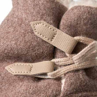 Schuhe aus Fleece mit Futter, braun, Gr. 18/19, 1 St