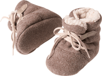 Schuhe aus Fleece mit Futter, braun, Gr. 18/19, 1 St