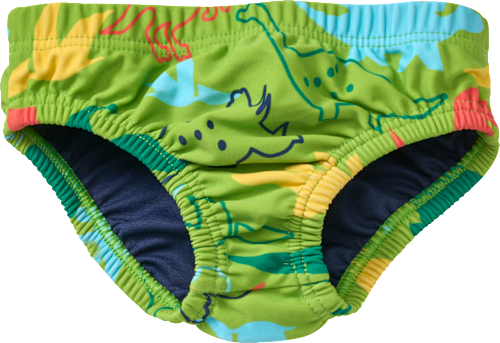 Schwimmwindel mit Dino-Muster, grün, Gr. 74/80, 1 St PUSBLU