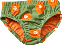 Schwimmwindel mit Löwen-Muster, grün + orange, Gr. 86/92, 1 St