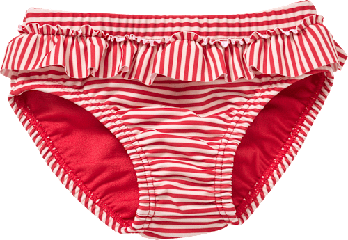 Schwimmwindel mit Rüschen & Ringel-Muster, rot & weiß, Gr. 86/92, 1 St