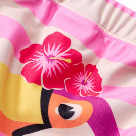 Schwimmwindel mit Tukan-Motiv, rosa, Gr. 74/80, 1 St