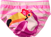 Schwimmwindel mit Tukan-Motiv, rosa, Gr. 74/80, 1 St