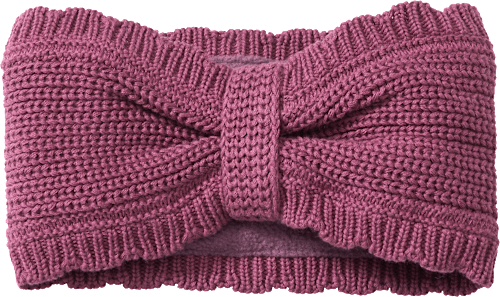 Gebreide hoofdband met voering, paars, maat 54/55, 1 stuk