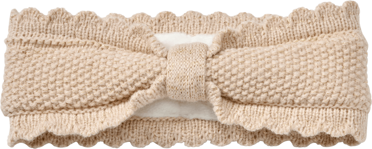 Stirnband mit Glitzer, beige, Gr. 54/55, 1 St