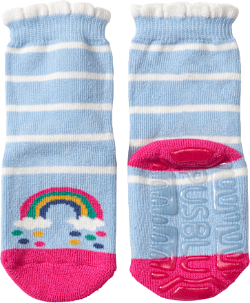 Stoppersocken mit Regenbogen-Motiv, blau, Gr. 21/22, 1 St PUSBLU