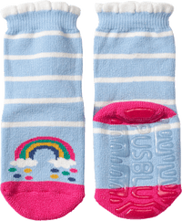 Stoppersocken mit Regenbogen-Motiv, blau, Gr. 21/22, 1 St PUSBLU