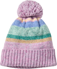PUSBLU Strickmütze mit Bommel, rosa & grün, Gr. 52/53, 1 St
