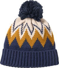 Strickmütze mit Norweger-Muster, blau & weiß, Gr. 50/51, 1 St