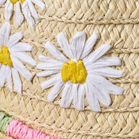 Strohhut mit Blumen-Motiv, beige, Gr. 54/55, 1 St PUSBLU