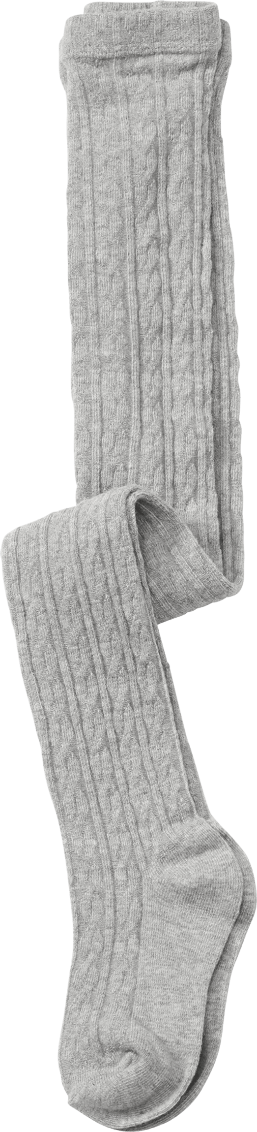 Strumpfhose aus Strick & mit Zopf-Muster, grau, Gr. 122/128, 1 St