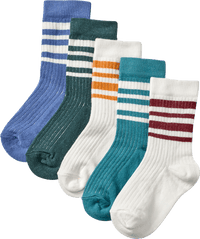 PUSBLU Tennissocken, weiß + blau, Gr. 23/26, 5 St