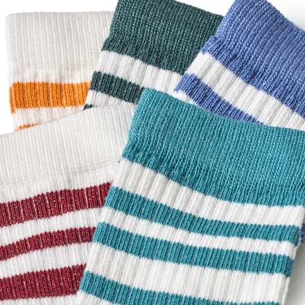 Tennissocken, weiß + blau, Gr. 31/33, 5 St