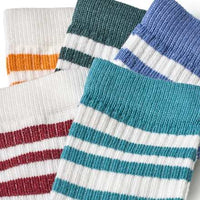 Tennissocken, weiß + blau, Gr. 31/33, 5 St