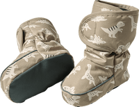 Thermoschuhe mit Dino-Muster, braun, 6-12 Monate