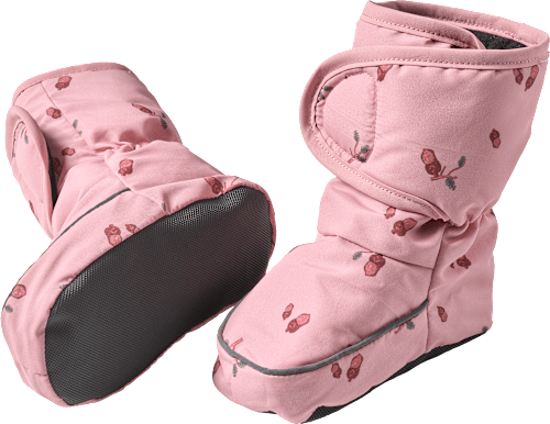 Thermoschuhe mit floralem Muster, rosa, 6-12 Monate