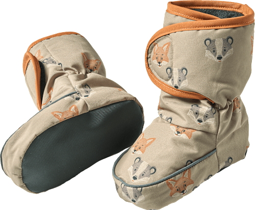 Thermoschuhe mit Fuchs-Muster, braun, 6-12 Monate