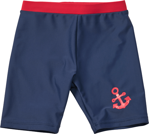UV Badehose mit Anker-Motiv, blau & rot, Gr. 122/128, 1 St