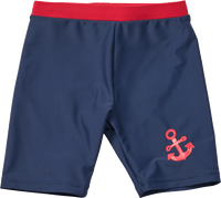 UV Badehose mit Anker-Motiv, blau & rot, Gr. 122/128, 1 St