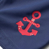 UV Badehose mit Anker-Motiv, blau & rot, Gr. 122/128, 1 St