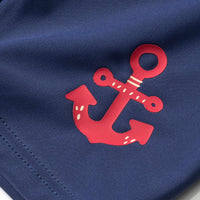 PUSBLU UV Badehose mit Anker-Motiv, blau & rot, Gr. 98/104, 1 St