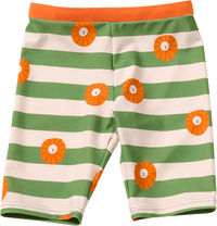 UV Badehose mit Löwen-Muster, grün & orange, Gr. 110/116, 1 St