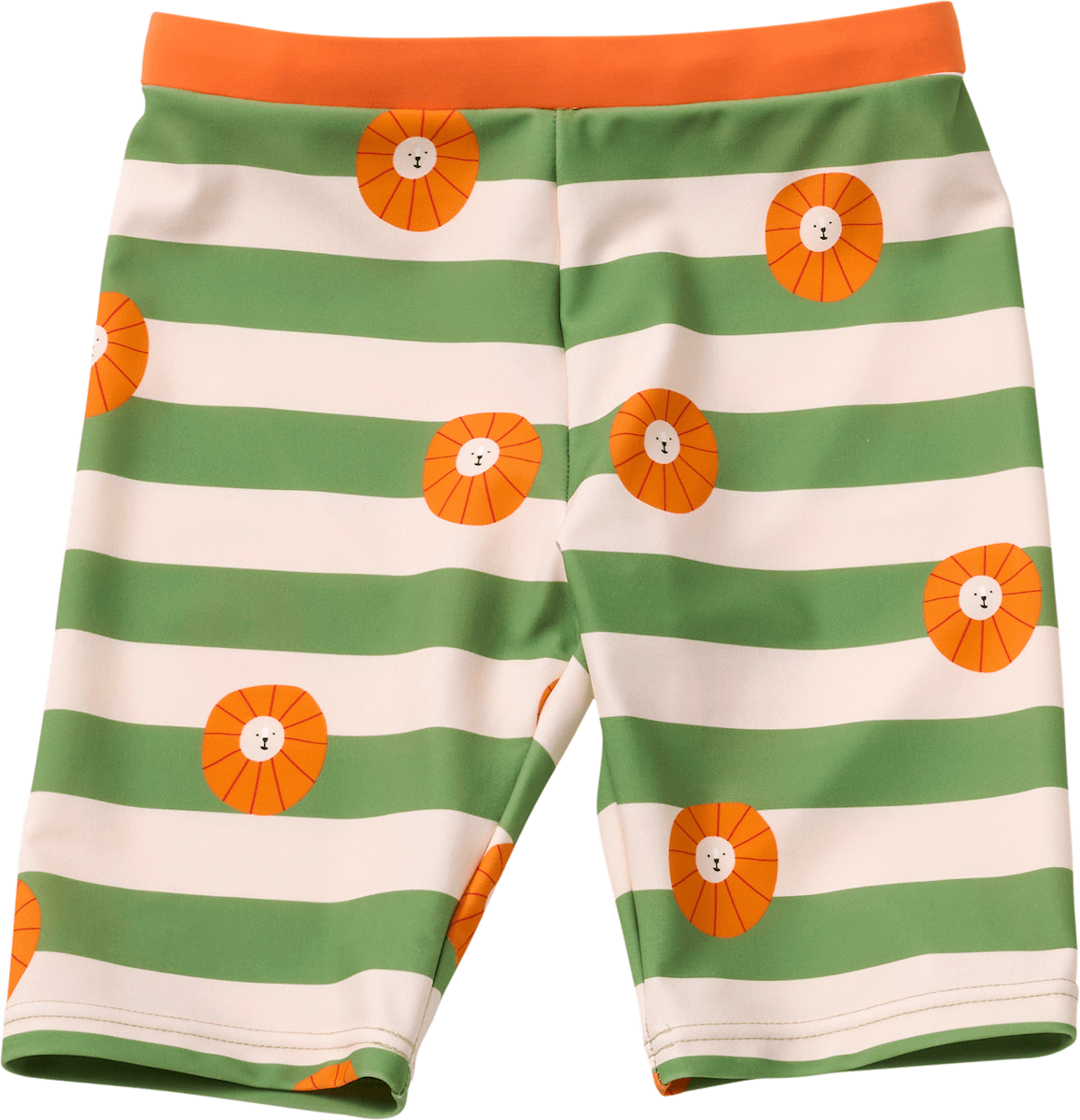 Maillot de bain UV PUSBLU à motif lion, vert & orange, taille 122/128, 1 pce