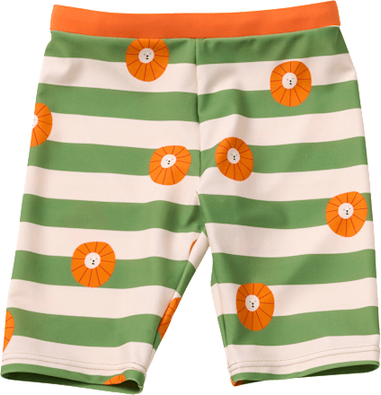 UV Badehose mit Löwen-Muster, grün & orange, Gr. 98/104, 1 St