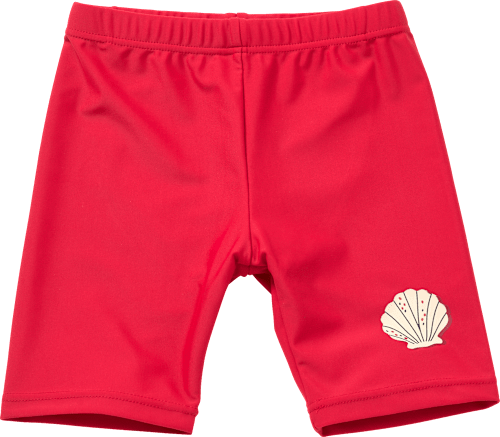 UV Badehose mit Muschel-Motiv, rot, Gr. 110/116, 1 St