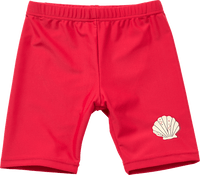 UV Badehose mit Muschel-Motiv, rot, Gr. 110/116, 1 St
